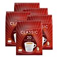 5 förpackningar med Kaffekapslen Classic Extra Large för Senseo