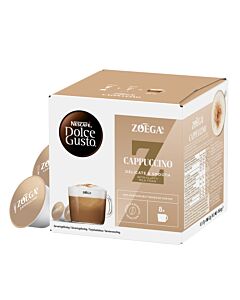 Zoégas Cappuccino package and capsule for Dolce Gusto