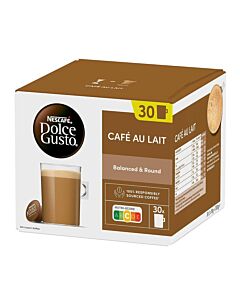 NescafÃ© CafÃ© au Lait Big Pack package and capsule for Dolce Gusto