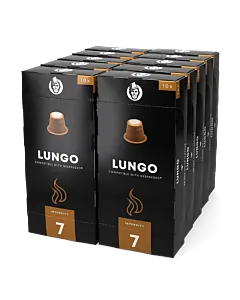 Startpaket med 100 plastkapslar Kaffekapslen Lungo för Nespresso