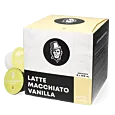 Kaffekapslen Latte Macchiato Vanilla paket och kapsel till Dolce Gusto
