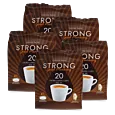 5 förpackningar med Kaffekapslen Strong Extra Large för Senseo